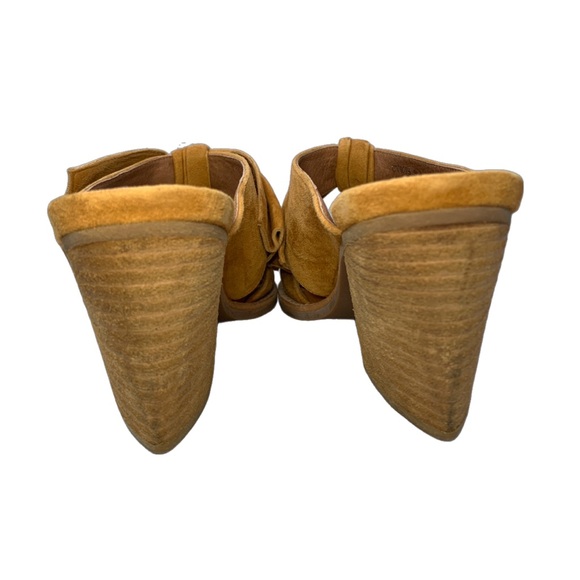 Jeffrey Campbell Cyrus Bow Mules, Mustard Yellow Suede size 8 - Picture 6 of 9